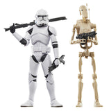 Star Wars Black Series Cw 6in Clone Trooper & Battle Droid Action Figure 2pk (